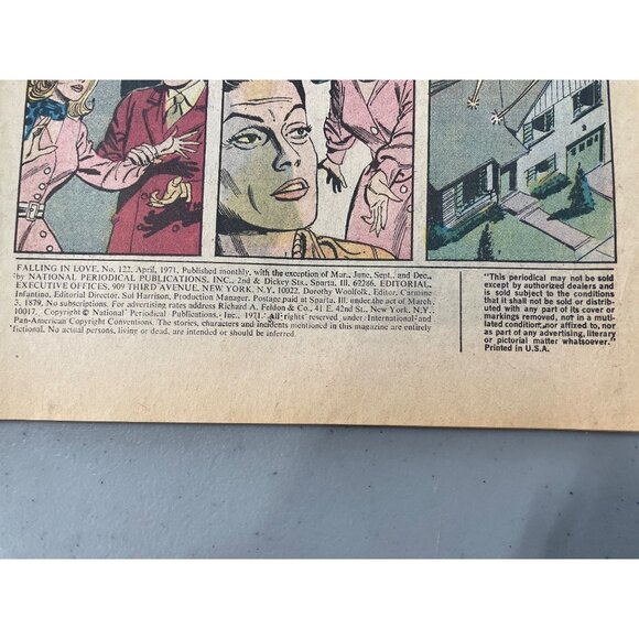 DC Comics Falling In Love #122 April 1971 Plus Love Advice Bagged Boarded - Picture 6 of 9